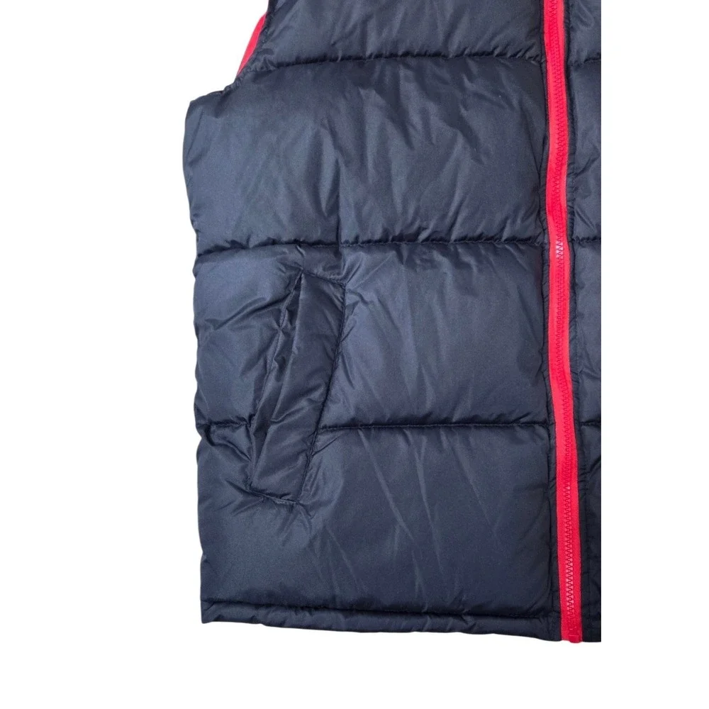 US Polo Assn Men's Size Large Quilted Puffer Vest Full Zip‎ Navy Red Color Block
